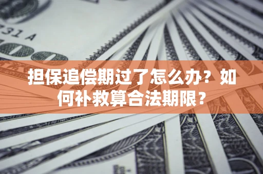 济南担保追偿期过了怎么办？如何补救算合法期限？